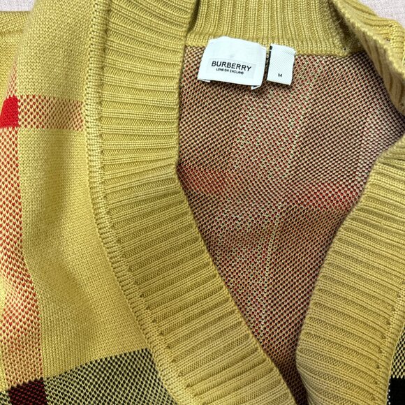 Burberry Cardigan in Check Technical Merino Wool Jacquard - Picture 11 of 16